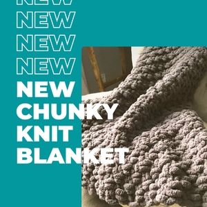 Handmade Chunky Knit Throw Blanket